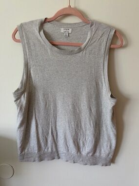 J. Crew Light Gray Sleeveless Knit Tank